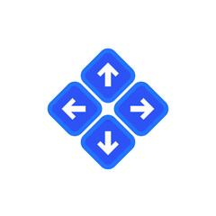 arrows, up, down, left and right, vector