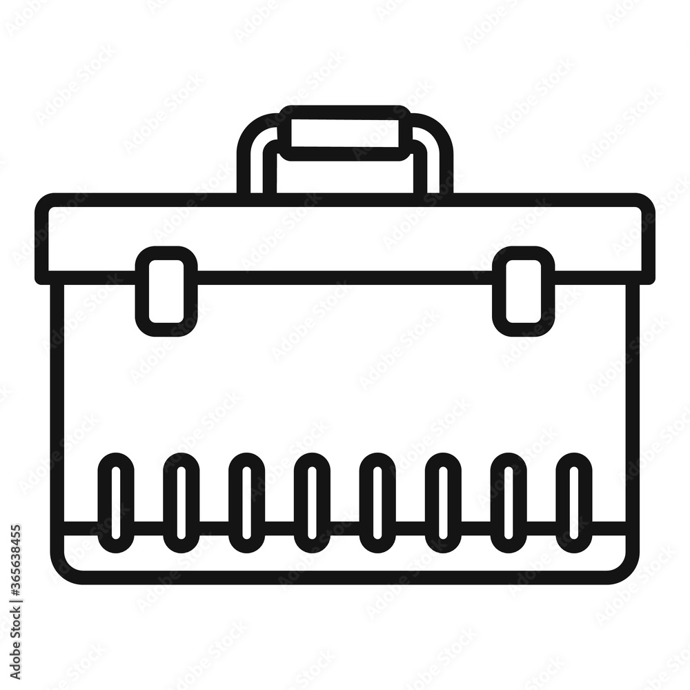 Aufkleber car tool box icon. outline car tool box vector icon for web design isolated on white background