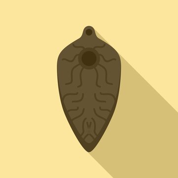 Intestinal parasite icon. Flat illustration of intestinal parasite vector icon for web design