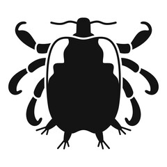 Serious human bug icon. Simple illustration of serious human bug vector icon for web design isolated on white background