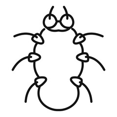 Danger bug icon. Outline danger bug vector icon for web design isolated on white background