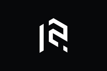 Minimal Innovative Initial AZ logo and ZA logo. Letter AZ ZA creative elegant Monogram. Premium Business logo icon. White color on black background