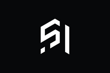 Minimal Innovative Initial AS logo and SA logo. Letter AS SA creative elegant Monogram. Premium Business logo icon. White color on black background