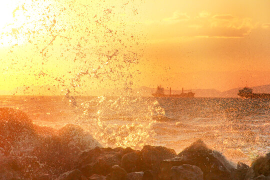 Iskenderun beach of the eastern Mediterranean.