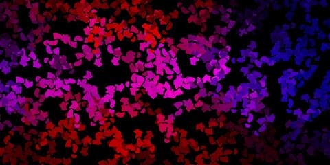 Dark blue, red vector backdrop with chaotic shapes.