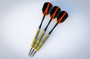 darts on white background
