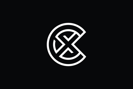 Minimal Innovative Initial CX logo and XC logo. Letter CX XC creative elegant Monogram. Premium Business logo icon. White color on black background