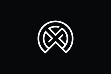 Minimal Innovative Initial OX logo and XO logo. Letter OX XO creative elegant Monogram. Premium Business logo icon. White color on black background