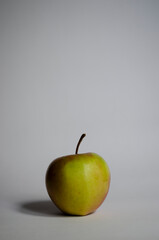 green apple on white background