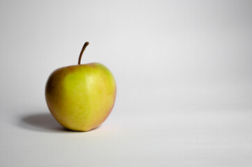 green apple on white background