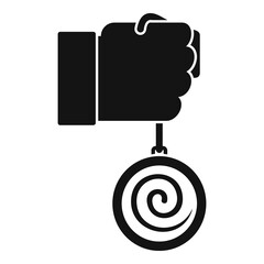 Mental hypnosis pendulum icon. Simple illustration of mental hypnosis pendulum vector icon for web design isolated on white background