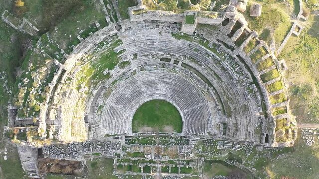 Aerial footage of ancient city of Milet.