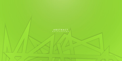 High contrast citrus green 3d line stripes. Abstract tech graphic banner design. Vector corporate background