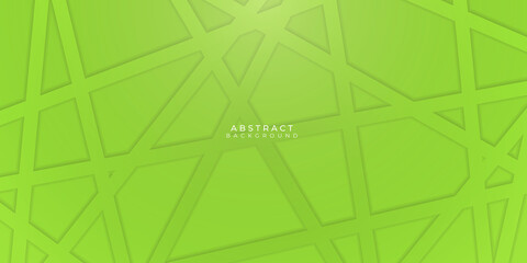 High contrast citrus green 3d line stripes. Abstract tech graphic banner design. Vector corporate background