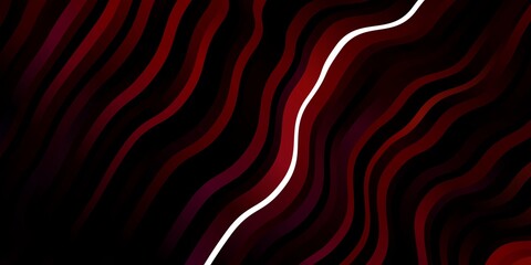 Dark Red vector pattern with wry lines. Colorful illustration in abstract style with bent lines. Design for your business promotion.