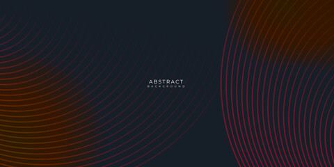 Dark black red neutral lines circle abstract background for presentation design