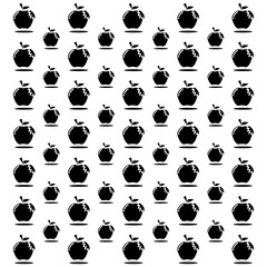 set of icons black apple