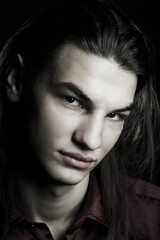 fashion male portrait close up