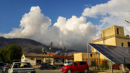 Traffic in the city. North Cyprus. 12 May 2018