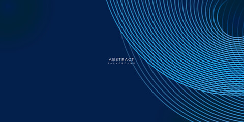 Abstract blue background with wave water circle spiral light texture. Vector illustration for presentation design with modern futuristic corporate and technology concept
