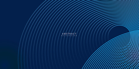 Blue background with abstract wave spiral modern element for banner, presentation design and flyer