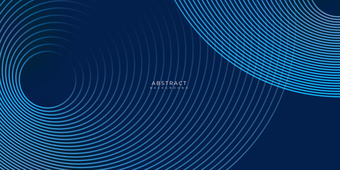 Blue background with abstract wave spiral modern element for banner, presentation design and flyer