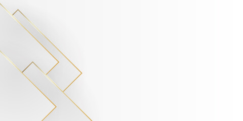 Modern abstract light silver presentation background vector. Elegant concept design with golden line.