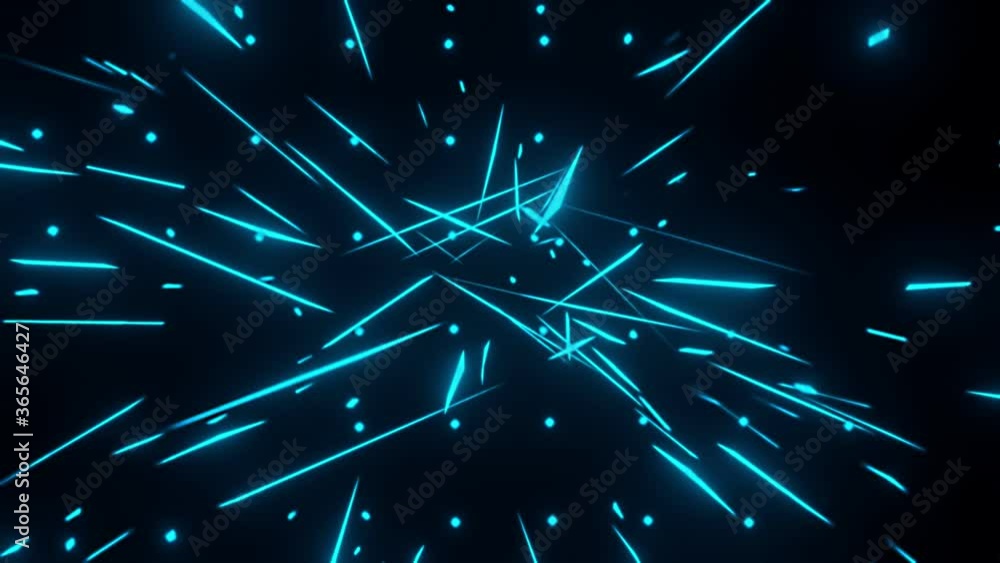 Aufkleber abstract background blue particle explosion shock waves 3d rendering