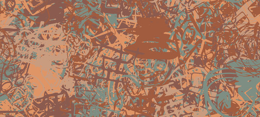 Fototapeta na wymiar Multi-color grunge background seamless. Abstract geometric pattern. Chaos and random. Modern art drawing painting
