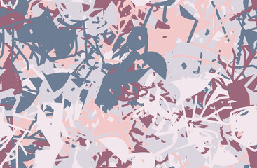 Obraz na płótnie Canvas Seamless abstract grunge background. Chaotic camouflage pattern. Repeating texture art. Template for printing on fabric,wallpaper