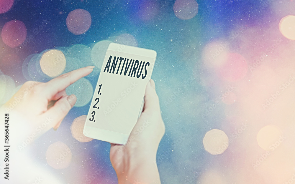 Poster conceptual hand writing showing antivirus. concept meaning suitable for the detection and removal of