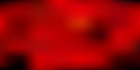 Dark orange vector abstract blur backdrop.
