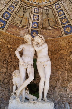 Detail of the Grotto of Adam and Eve in the Boboli Gardens in Florence, Tuscany, Italy