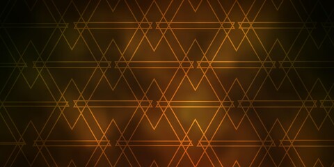 Dark Green, Yellow vector backdrop with lines, triangles. Decorative design in abstract style with triangles. Pattern for commercials.
