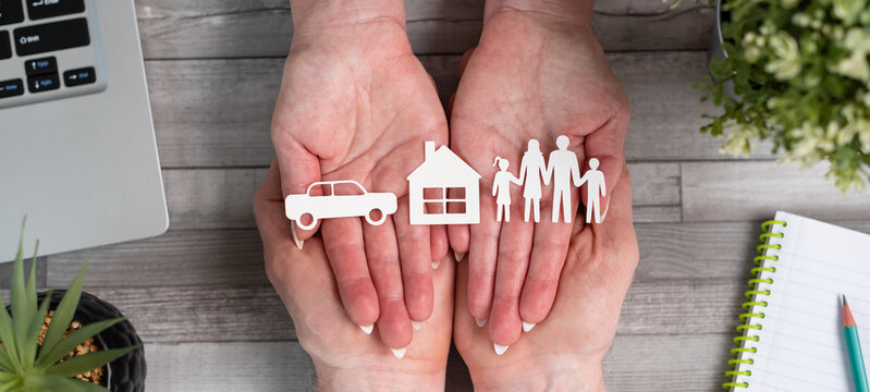 Concept Of Life, Home And Auto Insurance