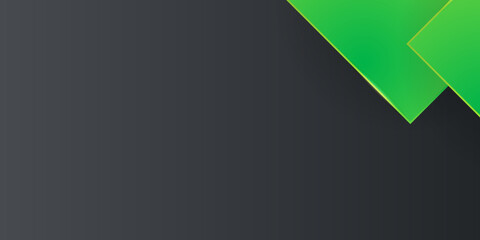 Simple green black abstract background geometry shine and layer element vector for presentation design. Suit for business, corporate, institution, party, festive, seminar, and talks.