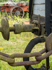 old rusty train connection