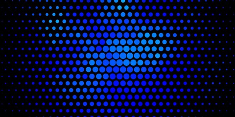 Dark BLUE vector background with circles. Abstract colorful disks on simple gradient background. New template for your brand book.