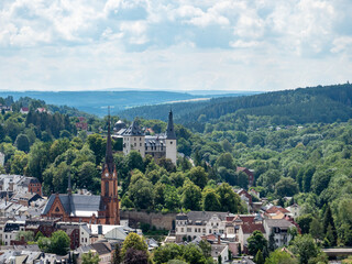 Aussicht über Mylau im Vogtland