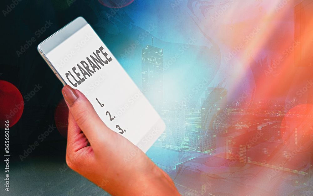 Poster handwriting text clearance. conceptual photo action or method to remove or distribute something or d