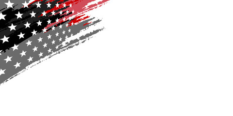 White, red and black abstract background banner.