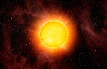 The Sun in Space - "Elements of this Image Furnished By Nasa"