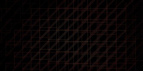 Dark Orange vector backdrop with lines. Colorful gradient illustration with abstract flat lines. Template for your UI design.