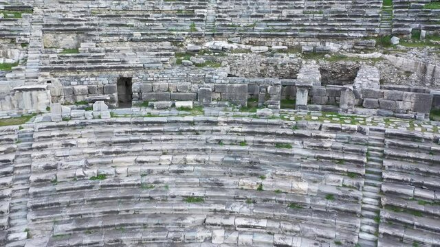 Aerial footage of ancient city of Milet.