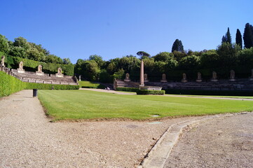 Boboli Gardens amphitheater in Florence, Tuscany, Italy