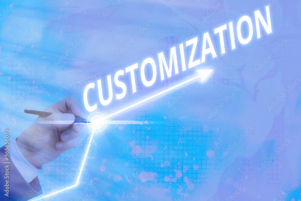 Poster word writing text customization. business photo showcasing modifying something that would suit in an