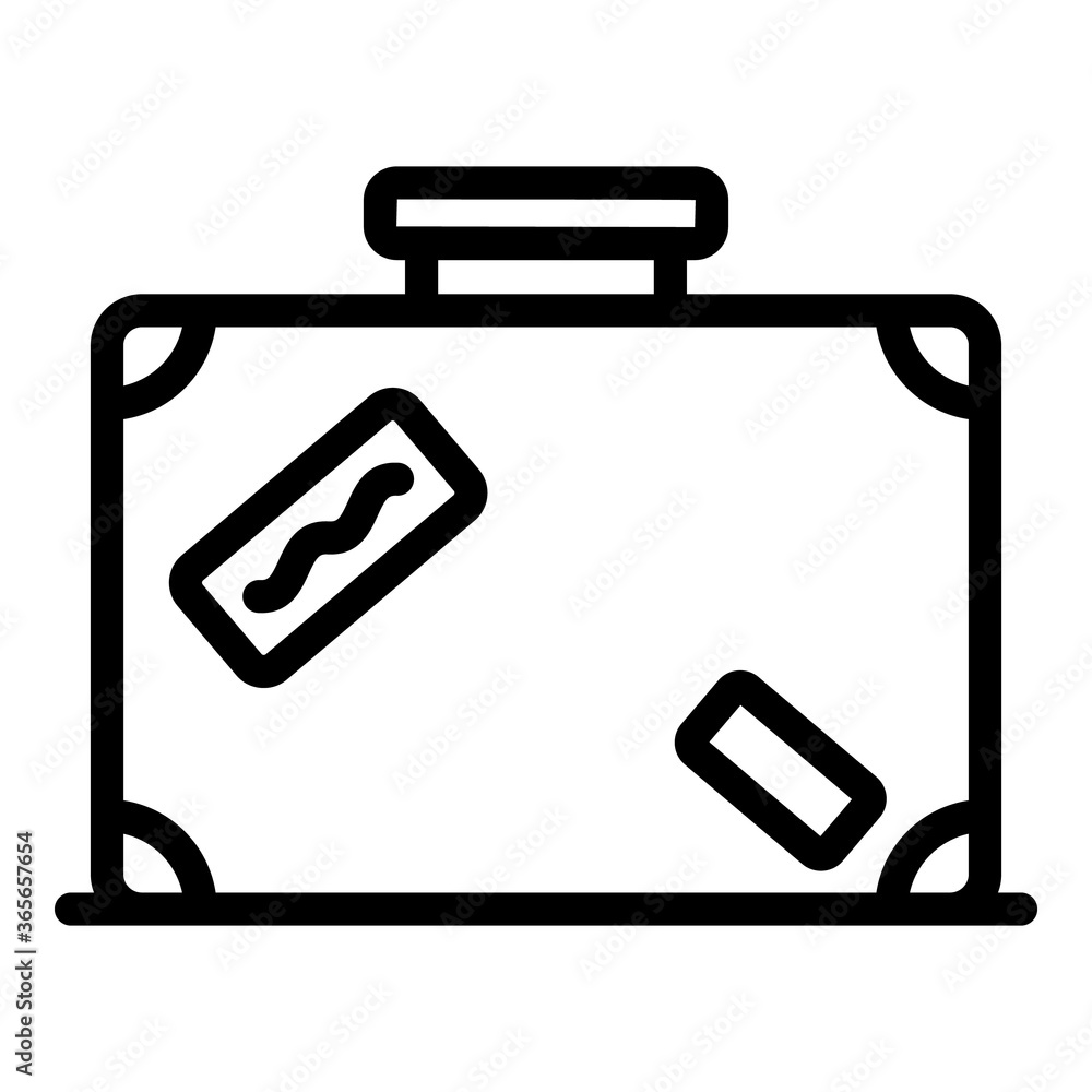 Poster immigrant bag icon. outline immigrant bag vector icon for web design isolated on white background