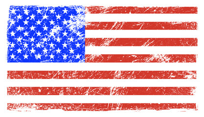 Fototapeta premium Grunge distressed USA flag.