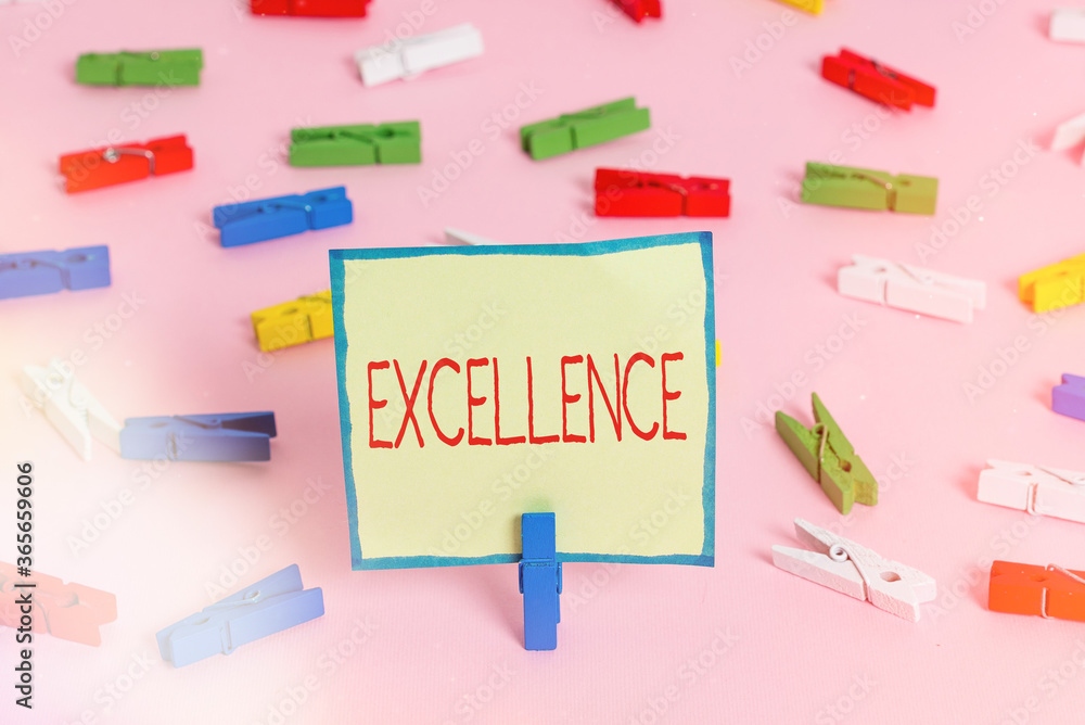 Poster text sign showing excellence. business photo text standard of performance of simply being the best a