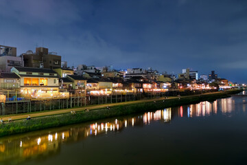 Fototapeta na wymiar 京都 鴨川 夜景